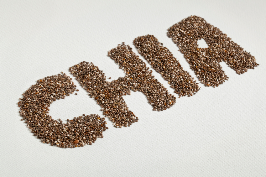 chia seeds and word