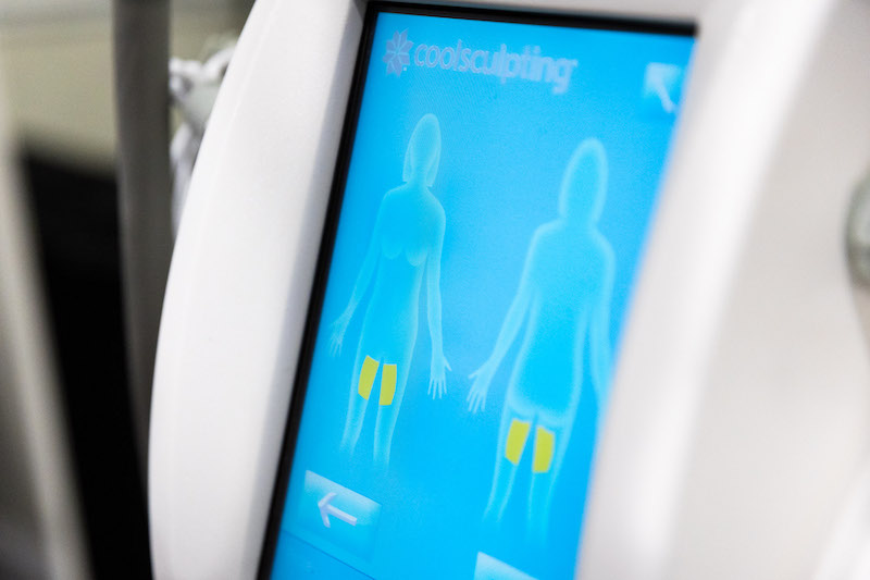 The Coolsculpting device at Hermann Aesthetics shows all of your options for body sculpting in St. Petersburg.